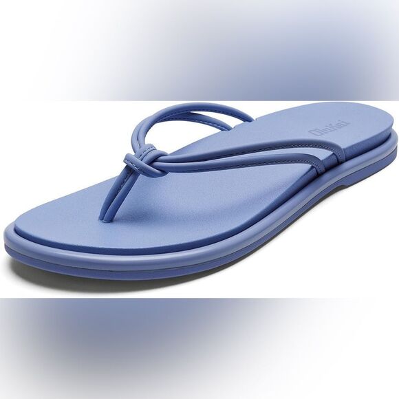 NWT- Olukai- Paki Women's Flip Flops, Cloud Blue/Cloud- women size 9 - Picture 1 of 11